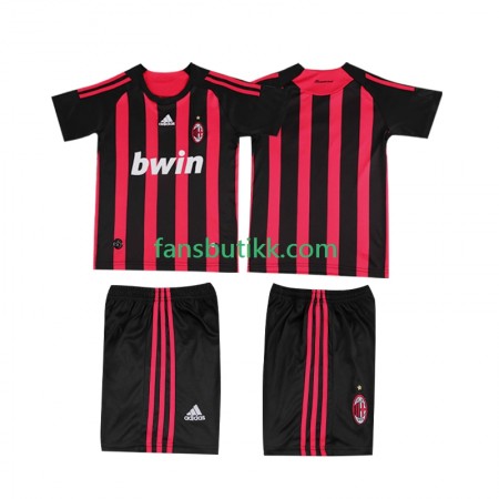 Fotballdrakt AC Milan 2008 2009 Barn Retro Hjemmetrøye Kortermet